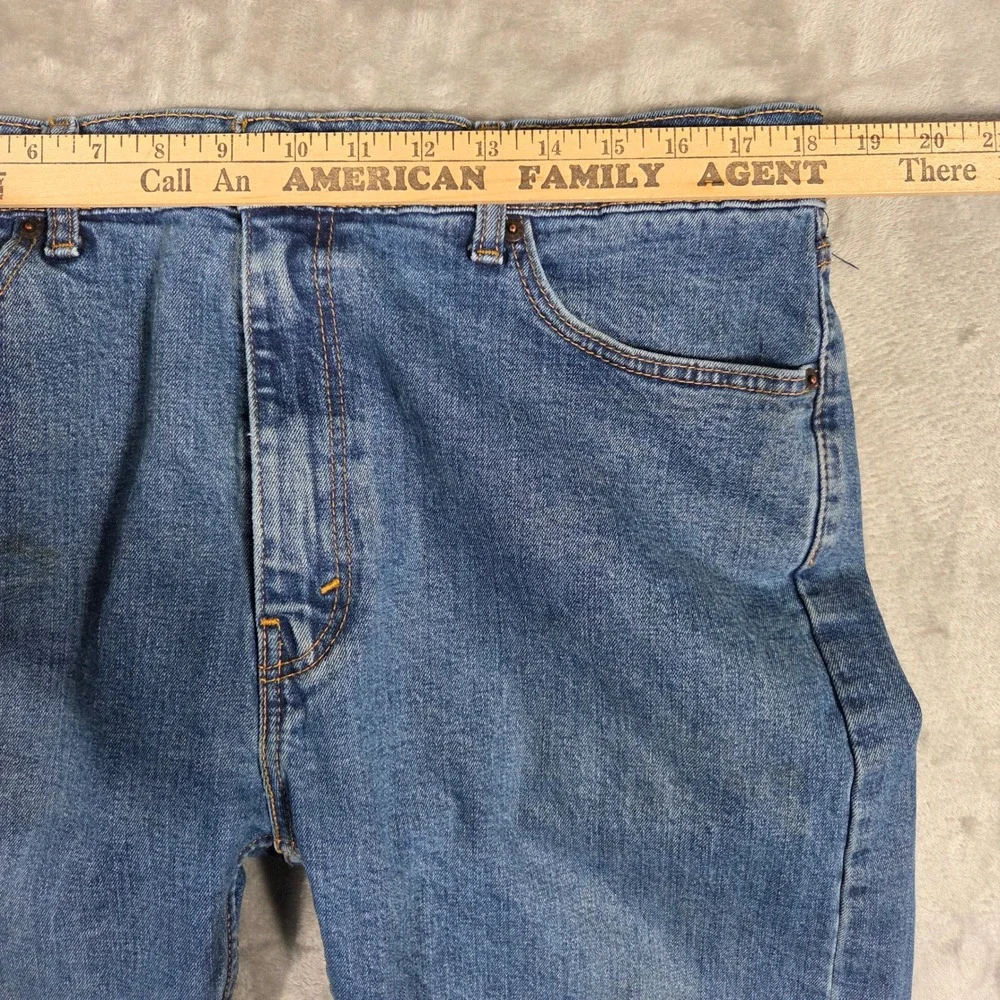 Mens Levi Strauss 505 Jeans‎ Blue Wash Straight Leg Size 38x32 90s Country Retro